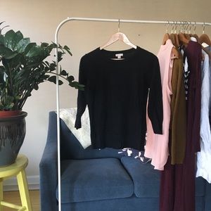 3/4 sleeve crew sweater